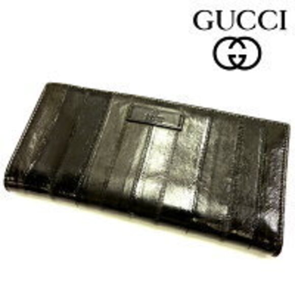 Gucci bifold long wallet black leather affordable - Picture 1 of 1
